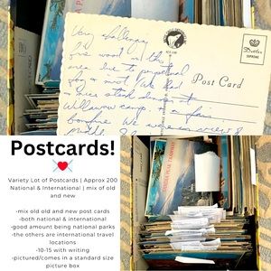 📮💌Variety LOT of Postcards | Paper Ephemera Approx 200 Nat'l & Internat'l